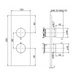 Carlo Frattini Spillo Steel Bateria podtynkowa termostatyczna z przełącznikiem 2/3 wyjść Stal nierdzewna F3079X7INOX