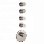 Carlo Frattini Spillo Steel Bateria podtynkowa termostatyczna z 4 zaworami wyjścia Stal nierdzewna F3083X4INOX