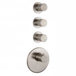 Carlo Frattini Spillo Steel Bateria podtynkowa termostatyczna z 3 zaworami wyjścia Stal nierdzewna F3083X3INOX