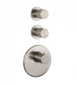 Carlo Frattini Spillo Steel Bateria podtynkowa termostatyczna z 2 zaworami wyjścia Stal nierdzewna F3083X2INOX