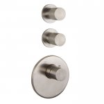 Carlo Frattini Spillo Steel Bateria podtynkowa termostatyczna z 2 zaworami wyjścia Stal nierdzewna F3083X2INOX