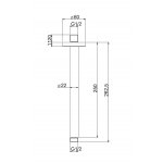 Carlo Frattini Spillo Steel Ramie sufitowe do deszczownicy Stal nierdzewna F2946INOX