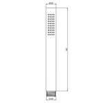 Carlo Frattini Spillo Steel Słuchawka prysznicowa Stal nierdzewna F2956INOX