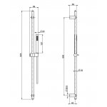 Carlo Frattini Spillo Steel Zestaw natryskowy Stal nierdzewna F2953INOX
