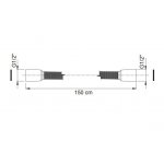 Carlo Frattini Spillo Steel Elastyczny wąż w oplocie Biały/Stal nierdzewna F2957BINOX