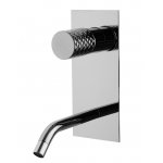 Carlo Frattini Spillo Tech Bateria umywalkowa ścienna z korkiem Chrom F3051VX5VCR