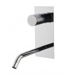 Carlo Frattini Spillo Tech Bateria umywalkowa ścienna z korkiem Chrom F3051VLX5VCR