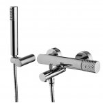 Carlo Frattini Spillo Tech Bateria wannowa z zestawem natryskowym ścienna Chrom F3034VCR