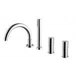 Carlo Frattini Spillo Tech Bateria wannowa nablatowa 4-otworowa Chrom F3044VCR