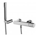 Carlo Frattini Spillo Tech Bateria natryskowa ścienna z zestawem natryskowym Chrom F3035VCR