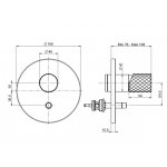 Carlo Frattini Spillo Tech Bateria natryskowo-wannowa jednouchwytowa podtynkowa z 2 przełącznikami wyjść Chrom F3039X2VCR