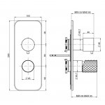 Carlo Frattini Spillo Tech Bateria podtynkowa z przełącznikiem 2/3 wyjść Chrom F3039X6VCR