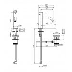 Carlo Frattini Spillo Up Bateria umywalkowa jednouchwytowa z korkiem automatycznym Chrom F3031XSCR