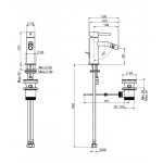 Carlo Frattini Spillo Up Bateria bidetowa jednouchwytowa z korkiem automatycznym Chrom F3032XSCR