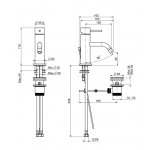 Carlo Frattini Spillo Up Bateria umywalkowa jednouchwytowa z korkiem automatycznym Chrom F3031CR