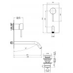 Carlo Frattini Spillo Up Bateria umywalkowa podtynkowa Chrom F3051VLX5CR