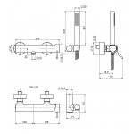 Carlo Frattini Spillo Up Bateria natryskowa ścienna Chrom F3035CR