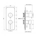 Carlo Frattini Spillo Up Bateria wannowo-natryskowa podtynkowa z przełącznikiem 2/3 wylotów Chrom F3039X6CR