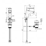 Carlo Frattini Spot Bateria umywalkowa z automatycznym korkiem Chrom F3001CR