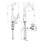 Carlo Frattini Spot Bateria umywalkowa z automatycznym korkiem Chrom F3011CR