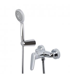 Carlo Frattini Spot Bateria natryskowa ścienna z zestawem natryskowym Chrom F3005CR