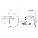Carlo Frattini Spot Bateria wannowo-natryskowa podtynkowa z 2 przełącznikami wyjść Chrom F3009X2CR
