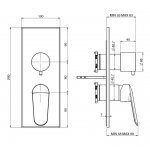 Carlo Frattini Spot Bateria wannowo-natryskowa podtynkowa z 2/3 wyjściami Chrom F3009X6CR