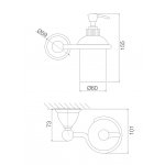 Carlo Frattini Style Dozownik mydła w płynie ścienny Chrom F6043/3CR