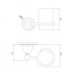 Carlo Frattini Style Kubeczek ścienny Chrom F6043/1CR