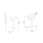 Carlo Frattini Style Podwójny haczyk na ręcznik Chrom F6044/2CR