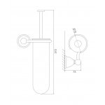 Carlo Frattini Style Szczotka do toalety ścienna Chrom F6046/1CR