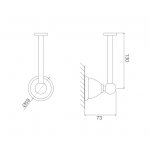 Carlo Frattini Style Uchwyt na papier toaletowy Chrom F6045/1CR