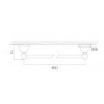 Carlo Frattini Style Wieszak na ręcznik 60 cm Chrom F6040/60CR