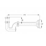 Carlo Frattini Syfon podumywalkowy w kształcie litery "U" Chrom F401CR