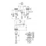 Carlo Frattini Texture Collection Bateria umywalkowa 3-otworowa Chrom F5601VCR
