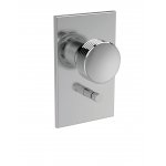 Carlo Frattini Texture Collection Bateria wannowo-natryskowa podtynkowa z 2 przełącznikami Chrom F5609X2VCR