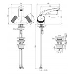 Carlo Frattini Texture Collection Bateria umywalkowa Chrom F5621VCR