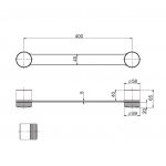 Carlo Frattini Texture Collection Wieszak na ręcznik 40 cm Chrom F6100/40HCR