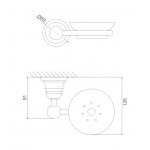 Carlo Frattini Victory Mydelniczka ścienna Chrom F6063/2CR