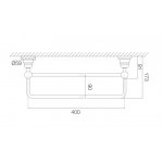 Carlo Frattini Victory Podwójny wieszak na ręcznik 40 cm Chrom F6061/40CR