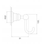 Carlo Frattini Victory Pojedynczy haczyk na ręcznik Chrom F6064/1CR