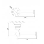 Carlo Frattini Victory Uchwyt na papier toaletowy Chrom F6065/1CR