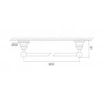Carlo Frattini Victory Wieszak na ręcznik 60 cm Chrom F6060/60CR