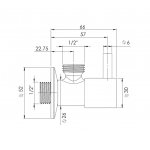 Carlo Frattini Zawór kątowy Chrom F194CR