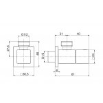 Carlo Frattini Zawór kątowy Chrom F195CR