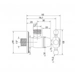 Carlo Frattini Zawór kątowy Chrom F196CR