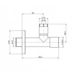 Carlo Frattini Zawór kątowy Chrom F204CR