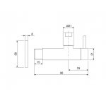 Carlo Frattini Zawór kątowy Chrom F203CR