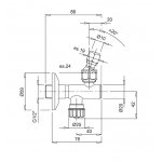 Carlo Frattini Zawór z filtrem Chrom F192CR
