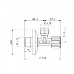 Carlo Frattini Zawór z filtrem Chrom F205CR1/2